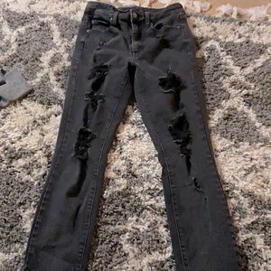 Black skinny jeans size 2 from American eagle